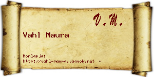 Vahl Maura névjegykártya
